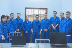 Các đối tượng trong đường dây lừa đảo. (Ảnh: Công an tỉnh Đắk Lắk)