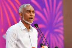 Tổng thống Maldives Mohamed Muizzu. (Ảnh: AFP/TTXVN)