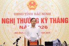 Chủ tịch UBND tỉnh Phạm Hoàng Sơn chỉ đạo một số nội dung trọng tâm. (Nguồn: Cổng Thông tin điện tử tỉnh Bắc Ninh)