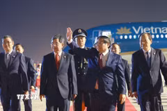 Thủ tướng Phạm Minh Chính đến Thiên Tân, bắt đầu chuyến tham dự Hội nghị Thượng đỉnh Tổ chức Hợp tác Thượng Hải (SCO) 2025. (Ảnh: Dương Giang/TTXVN)
