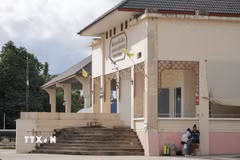 Trạm kiểm soát biên giới Ban Pakkad ở quận Khlong Yai, tỉnh Chanthaburi, Thái Lan, ngày 16/6/2025. (Ảnh: THX/TTXVN)