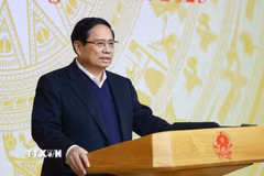 Thủ tướng Phạm Minh Chính chủ trì Phiên họp thứ nhất của Ban Chỉ đạo phòng, chống lãng phí sáng 25/2/2025. (Ảnh: Dương Giang/TXVN)