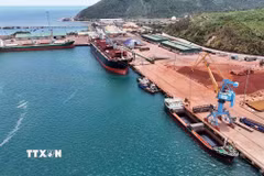 Cảng nước sâu Vũng Áng là lợi thế quan trọng để Hà Tĩnh phát triển công nghiệp, logistics và dịch vụ cảng biển. (Ảnh: Hữu Quyết/TTXVN)