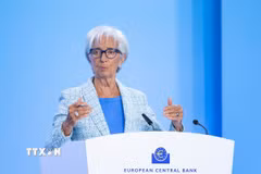 Chủ tịch Ngân hàng Trung ương châu Âu Christine Lagarde (ECB). (Ảnh: THX/TTXVN)