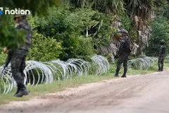 Hàng rào biên giới 2 nước. (Nguồn: nationthailand)
