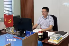 Ông Phạm Việt Hậu, Phó Bí thư Đảng ủy, Chủ tịch UBND xã Sơn Cẩm Hà. (Ảnh: Trần Tĩnh/TTXVN)