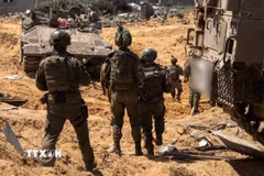 Binh sỹ Israel được triển khai tại Dải Gaza ngày 6/5/2025. (Ảnh: THX/TTXVN)