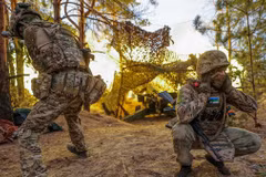 Binh sỹ Nga ở tiền tuyến tại Ukraine. (Ảnh: TASS)