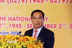 Ông Nguyễn Văn Được, Chủ tịch UBND Thành phố Hồ Chí Minh phát biểu khai mạc chương trình. (Ảnh: Xuân Khu/TTXVN)
