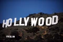 Bảng hiệu Hollywood ở Los Angeles, Mỹ. (Ảnh: AFP/ TTXVN)