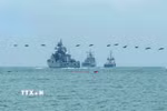 Tàu chiến Nga. (Ảnh: AFP/TTXVN)
