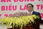 Ủy viên Bộ Chính trị, Bí thư Trung ương Đảng, Trưởng Ban Tổ chức Trung ương Phạm Minh Chính phát biểu chỉ đạo Đại hội. (Ảnh: Nguyễn Văn Trí/TTXVN)