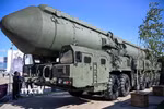 Tên lửa đạn đạo xuyên lục địa Yars của Nga. (Ảnh: AFP/TTXVN)