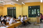 Thí sinh làm bài thi tốt nghiệp THPT. (Ảnh: Quý Trung/TTXVN)