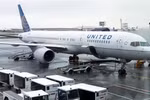 Máy bay của hãng hàng không United Airlines tại sân bay quốc tế Boston Logan, Mỹ. (Ảnh: AFP/TTXVN)