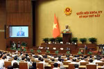 Chủ tịch Quốc hội Trần Thanh Mẫn điều hành phiên chất vấn. (Ảnh: Thống Nhất/ TTXVN)