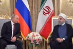 Tổng thống Iran Hassan Rouhani (phải) và Tổng thống Nga Vladimir Putin trong cuộc gặp tại Tehran ngày 1/11. (Nguồn: AFP/TTXVN)