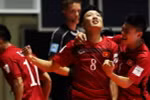 Futsal Việt Nam chiến thắng với điểm nhấn là sự hiệu quả của hàng tấn công. (Ảnh: Getty)
