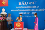 Cử tri huyện đảo Bạch Long Vĩ bầu cử đại biểu Quốc hội khóa XV và đại biểu Hội đồng nhân dân các cấp, nhiệm kỳ 2021-2026. (Ảnh: TTXVN phát)