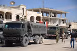 Binh sỹ Nga được triển khai tại khu vực Khan Sheikhun, ngoại ô Idlib. (Ảnh: AFP/TTXVN)