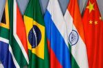 Quốc kỳ các quốc gia thành viên BRICS. (Ảnh: Getty Images/TTXVN)