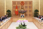 Thủ tướng Phạm Minh Chính tiếp đoàn Hội đồng kinh doanh EU-ASEAN và Hiệp hội Doanh nghiệp châu Âu tại Việt Nam. (Ảnh: Dương Giang/TTXVN)