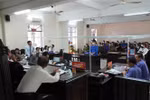 Quang cảnh phiên tòa. (Ảnh: Huỳnh Sơn/TTXVN)