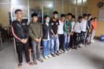 Nhóm thanh niên bị bắt giữ. (Ảnh: Công an cung cấp)