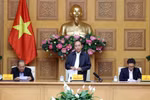 Thủ tướng Nguyễn Xuân Phúc phát biểu tại buổi làm việc. (Ảnh: Thống Nhất/TTXVN)