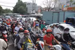 Cảnh kẹt xe ở Thành phố Hồ Chí Minh. (Ảnh: An Hiếu/TTXVN)