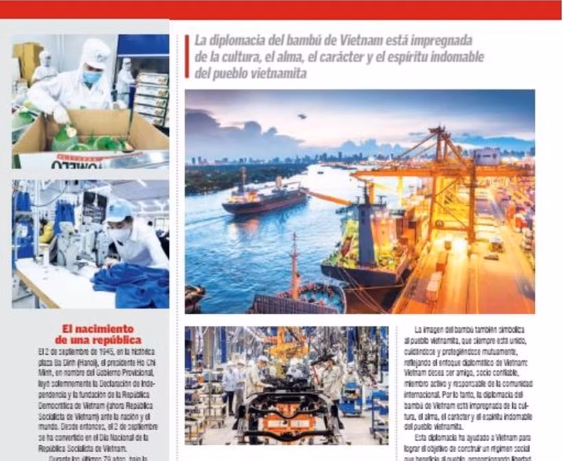 Tờ Voces Del Periodista của Mexico đăng bài viết "Việt nam kỷ niệm 79 năm ngày độc lập." (Ảnh: Chụp màn hình)
