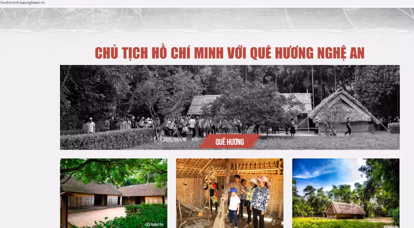 Chuyên trang Chủ tịch Hồ Chí Minh với quê hương Nghệ An.