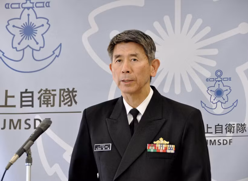 Đô đốc Ryo Sakai sẽ từ chức Tham mưu trưởng MSDF. (Nguồn: Japan Times)