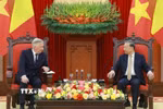 Chiều 1/4/2025, tại Trụ sở Trung ương Đảng, Tổng Bí thư Tô Lâm hội kiến Nhà Vua Vương quốc Bỉ Philippe thăm cấp Nhà nước đến Việt Nam. (Ảnh: Thống Nhất/TTXVN)