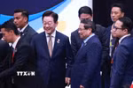 Thủ tướng Phạm Minh Chính và Tổng thống Hàn Quốc Lee Jae Myung tại Hội nghị Cấp cao ASEAN-Hàn Quốc lần thứ 26. (Ảnh: Dương Giang/TTXVN)