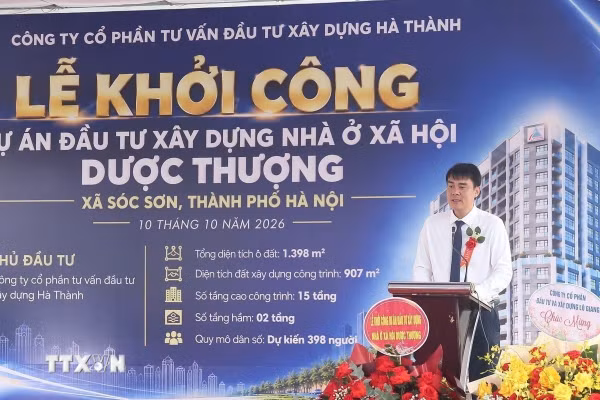 Hà Nội: Khởi công dự án nhà ở xã hội hơn 195 tỷ đồng tại xã Sóc Sơn