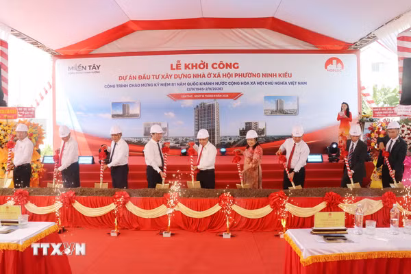 Cần Thơ khởi công Dự án đầu tư xây dựng nhà ở xã hội phường Ninh Kiều