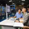 Công ty Cổ phần Thiết bị điện Cẩm Phả đầu tư hệ thống dây chuyền cắt tôn silic tự động lập trình cắt với độ chính xác cao, công nghệ Đức hơn 40 tỷ đồng để thực hiện chế tạo máy biến áp 220kV. (Ảnh: Cổng Thông tin điện tử thành phố Quảng Ninh)