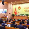 Quang cảnh tại Kỳ họp thứ 25, Hội đồng Nhân dân thành phố Hà Nội. (Ảnh: Văn Điệp/TTXVN)