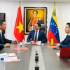 Quang cảnh buổi làm việc. (Ảnh: Đại sứ Việt Nam tại Venezuela/TTXVN phát)