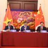Đại sứ Việt Nam tại Trung Quốc Phạm Thanh Bình (giữa) phát biểu khai mạc Hội thảo. (Ảnh: Hải Yến/TTXVN)