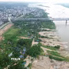 Công viên công cộng Phú Thượng sẽ trở thành điểm nhấn cảnh quan của khu vực ven sông Hồng, góp phần hoàn thiện không gian đô thị, cải thiện môi trường sống và tạo thêm không gian văn hóa, vui chơi, thể dục thể thao cho người dân khu vực phía Bắc Thủ đô. (Ảnh: Quốc Khánh/TTXVN)