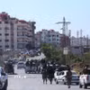 Lực lượng an ninh Syria tiến vào thành phố Sweida ở miền Nam nước này. (Ảnh: THX/TTXVN)