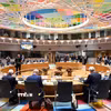 Quang cảnh Hội nghị thượng đỉnh EU tại Brussels, Bỉ ngày 15/10/2026. (Ảnh: AA/TTXVN phát)