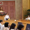 Phó Thủ tướng Hồ Quốc Dũng chủ trì Hội nghị sơ kết đợt cao điểm thực hiện Công điện số 38/CĐ-TTg ngày 05/5/2026 của TTgCP về tập trung chỉ đạo thực hiện quyết liệt các giải pháp đấu tranh ngăn chặn, xử lý hành vi xâm phạm quyền sở hữu trí tuệ. (Ảnh: Lâm Khánh/TTXVN)