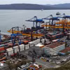 Cảng hàng hóa Vladivostok ở vùng Viễn Đông của Nga. (Ảnh: AFP/TTXVN)