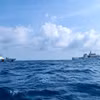 Các tàu Cảnh sát biển Việt Nam thực hiện nhiệm vụ chống IUU trên thực địa. (Ảnh: Đức Tĩnh)
