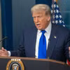 Tổng thống Mỹ Donald Trump phát biểu trong cuộc họp báo tại Nhà Trắng, Washington D.C. (Ảnh: THX/TTXVN phát)