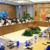 Phó Chủ tịch Quốc hội Nguyễn Hồng Diên tiếp đoàn Hội đồng Năng lượng Gió Toàn cầu. (Ảnh: Tuấn Anh/TTXVN)