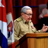 Đại tướng Raúl Castro Ruz phát biểu trong phiên khai mạc Đại hội Đảng Cộng sản Cuba ở La Habana, ngày 16/4/2021. (Ảnh: AFP/TTXVN)